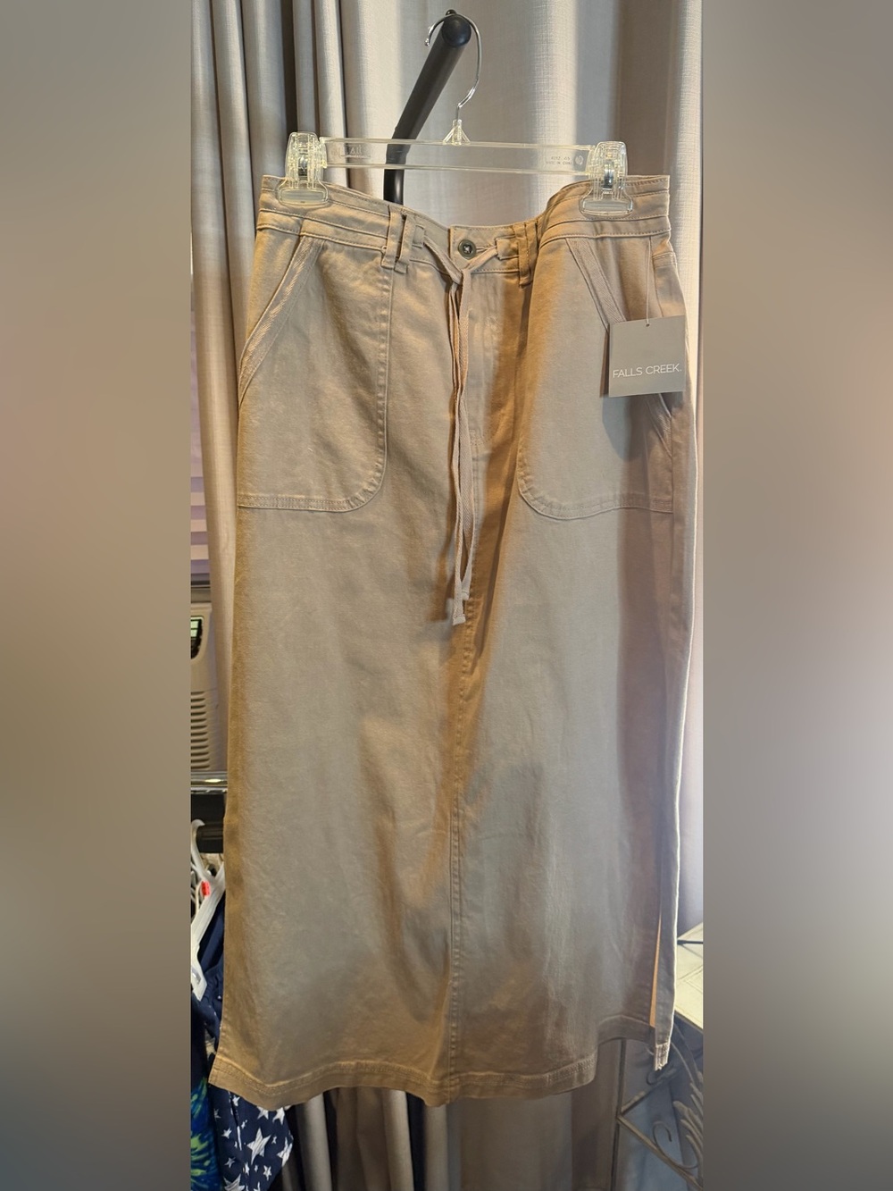 Falls Creek Taupe Drawstring Skirt